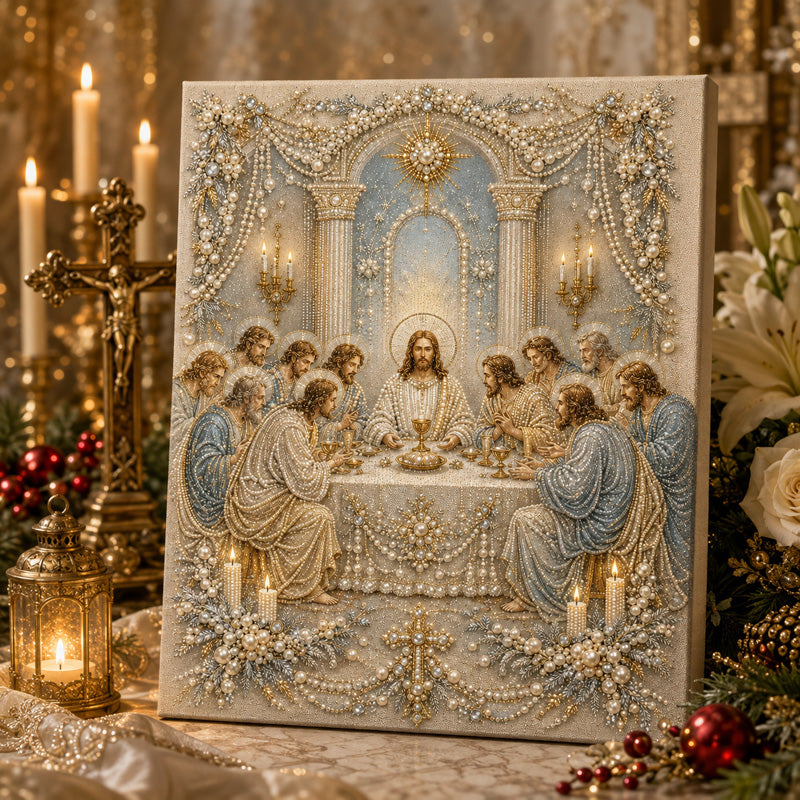 🔥 XMAS PRE-SALE 49% OFF 🎄 Blessing Christmas 3D Pearl Art DIY Kit – Festive Holiday Wall Decor