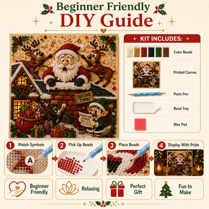 🎅 CHRISTMAS SALE 70% OFF🎄 Funny Christmas Eve 3D Pearl Art DIY Kit