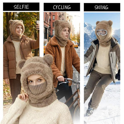 ️🎉 New Year Sale 50% OFF 🌡️ CozyCub™ 4-in-1 Beanie Winter Hat (Integrated Mask, Neck & Ears Warmer)