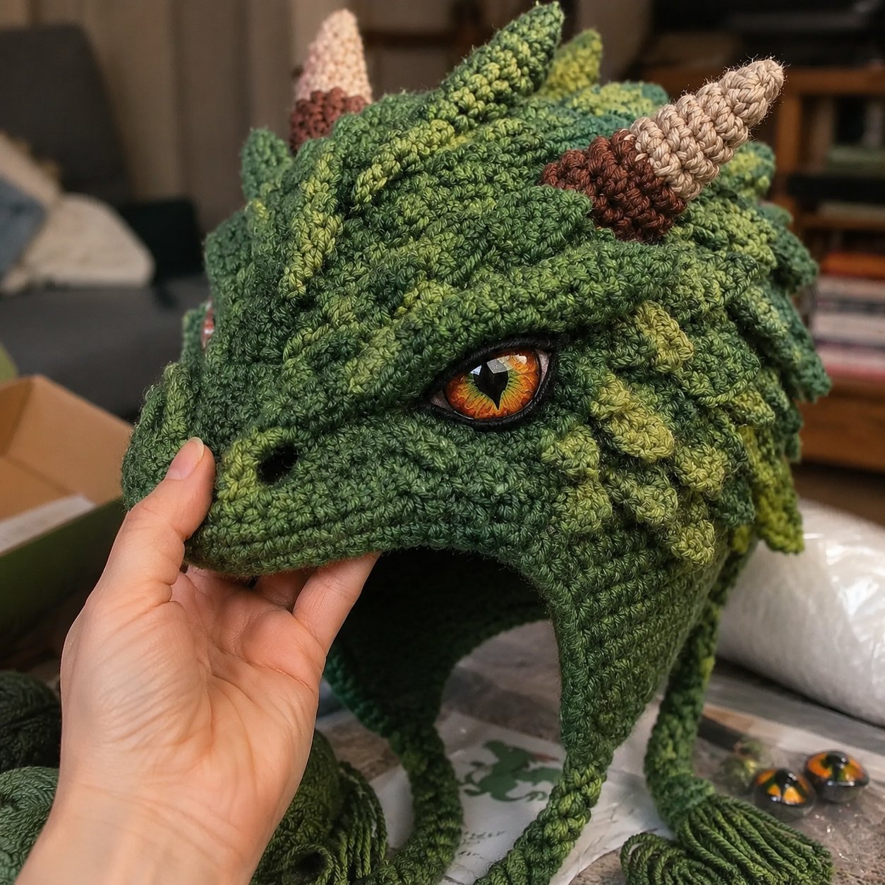 ❄️ EARLY CHRISTMAS SALE 70% OFF 🧶 Animal Hood Hat DIY Crochet Kit for Beginners 🐸