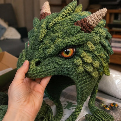 ❄️ EARLY CHRISTMAS SALE 70% OFF 🧶 Animal Hood Hat DIY Crochet Kit for Beginners 🐸