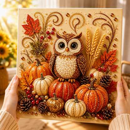 🔥Last Day 49% OFF🔥Autumn Harvest Festival Pearl Painting Kit – Relaxing DIY Fall Craft