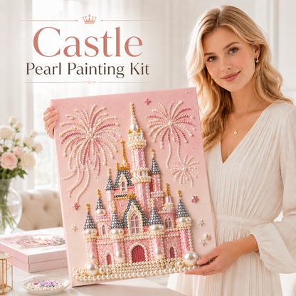 HOLIDAY SALE - 50% OFF 🎄 3D Castle DIY Pearl Painting Art Kit
