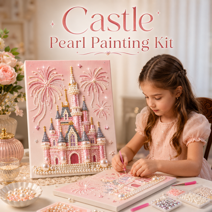 HOLIDAY SALE - 50% OFF 🎄 3D Castle DIY Pearl Painting Art Kit