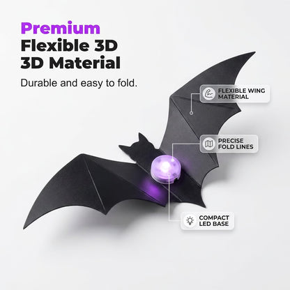 🎃 Halloween Sale 70% OFF 🦇 24PCs GlowBats™ 3D Halloween LED Wall Decor