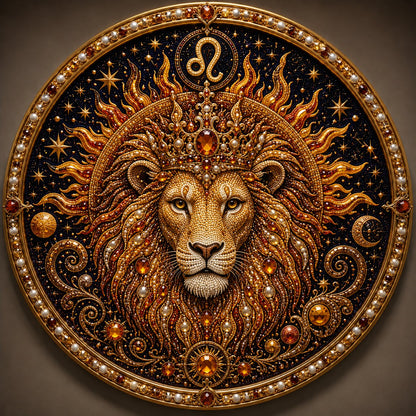 🔥 HOLIDAY SALE 70% OFF ♈ Premium 3D Pearl 12 Zodiac Signs Art Kit | Luxury Flocked Canvas with Fade-Resistant Pearl Beads ♈🌙