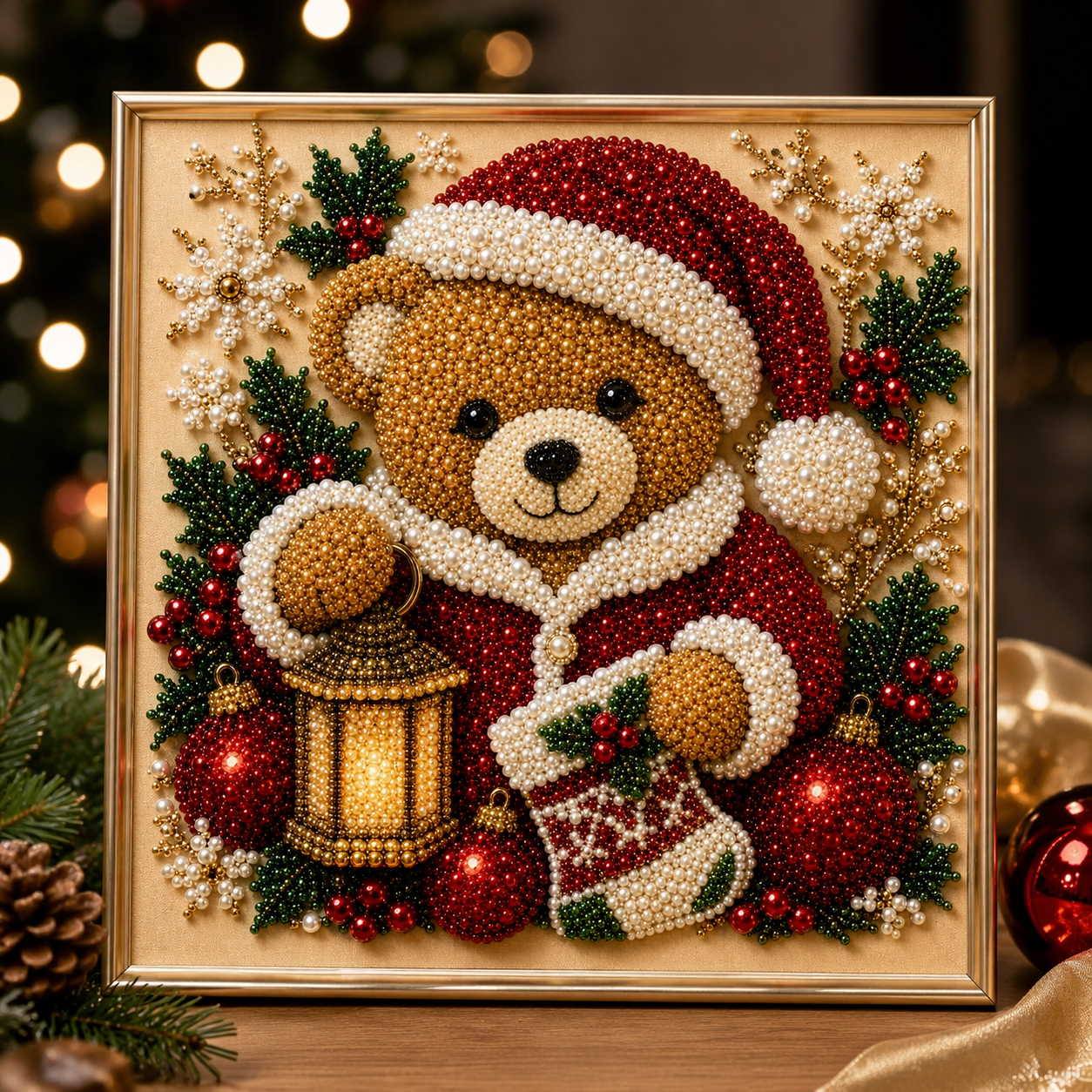 ❄️ CHRISTMAS SALE 49% OFF 🎄 6 Jolly Christmas 3D Diamond Pearl DIY Art Kit