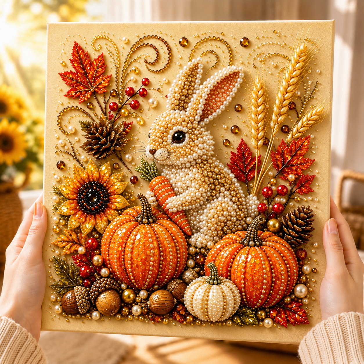 🔥Last Day 49% OFF🔥Autumn Harvest Festival Pearl Painting Kit – Relaxing DIY Fall Craft