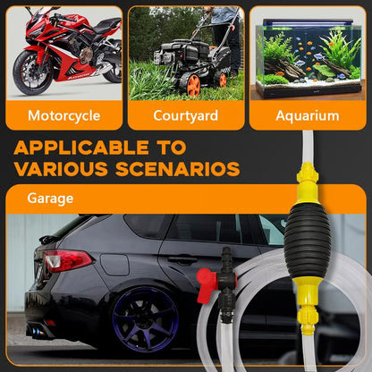 ✨ 49% OFF 🚀 Multifunction Liquid Sucker Pump High Flow Manual Fuel Pump 9.8 Ft Hose