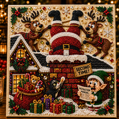 🎅 CHRISTMAS SALE 70% OFF🎄 Funny Christmas Eve 3D Pearl Art DIY Kit