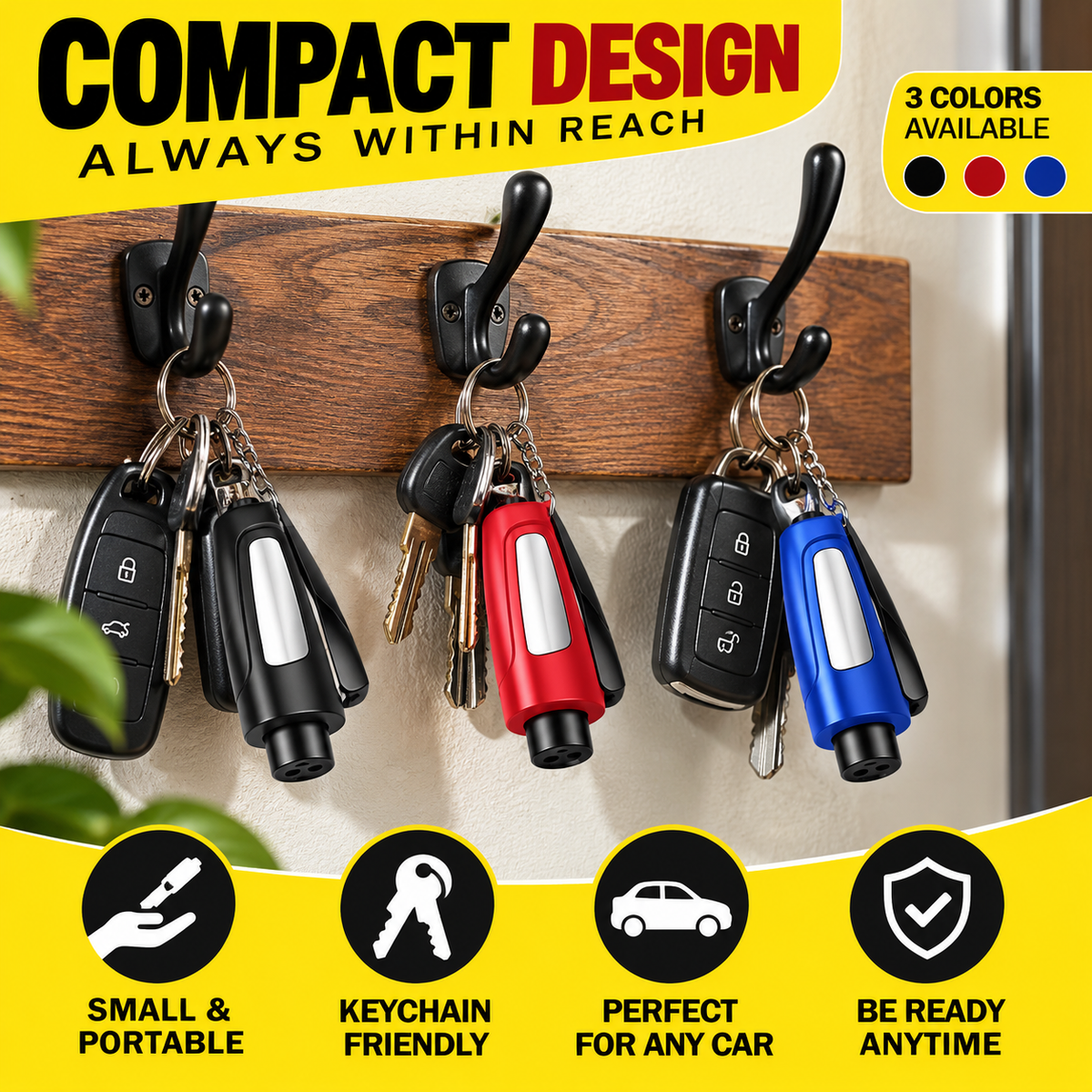 🔥 LAST DAY – 50% OFF 🔥 2-in-1 Car Emergency Window Breaker & Seatbelt Cutter