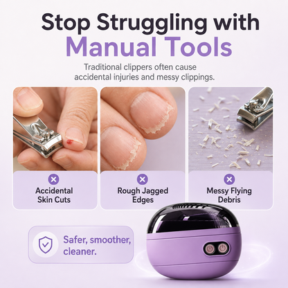 2026 UPGRADED - 50% OFF 🔥 Naily™ 2-in-1 Electric Nail Trimmer & Grinder