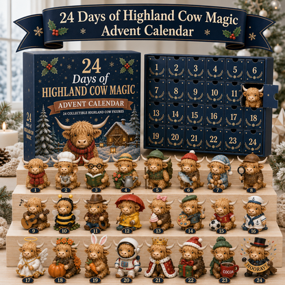 HOLIDAY SALE 50% OFF 🎄 24 Days of Highland Cow Magic Advent Calendar