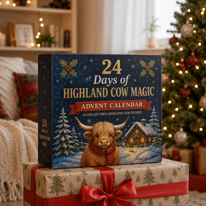 HOLIDAY SALE 50% OFF 🎄 24 Days of Highland Cow Magic Advent Calendar