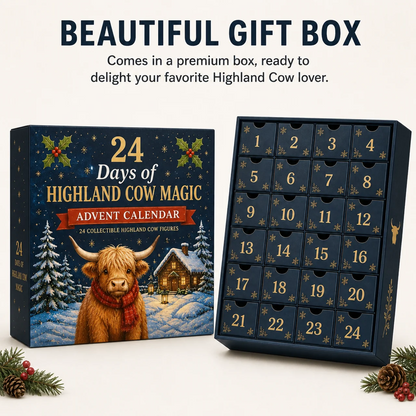 HOLIDAY SALE 50% OFF 🎄 24 Days of Highland Cow Magic Advent Calendar