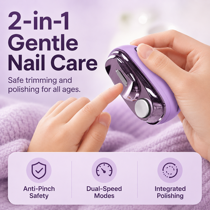 2026 UPGRADED - 50% OFF 🔥 Naily™ 2-in-1 Electric Nail Trimmer & Grinder