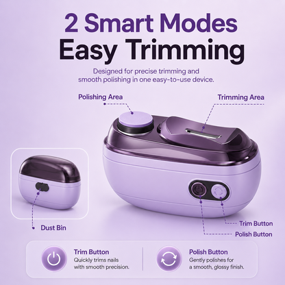 2026 UPGRADED - 50% OFF 🔥 Naily™ 2-in-1 Electric Nail Trimmer & Grinder