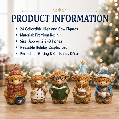HOLIDAY SALE 50% OFF 🎄 24 Days of Highland Cow Magic Advent Calendar
