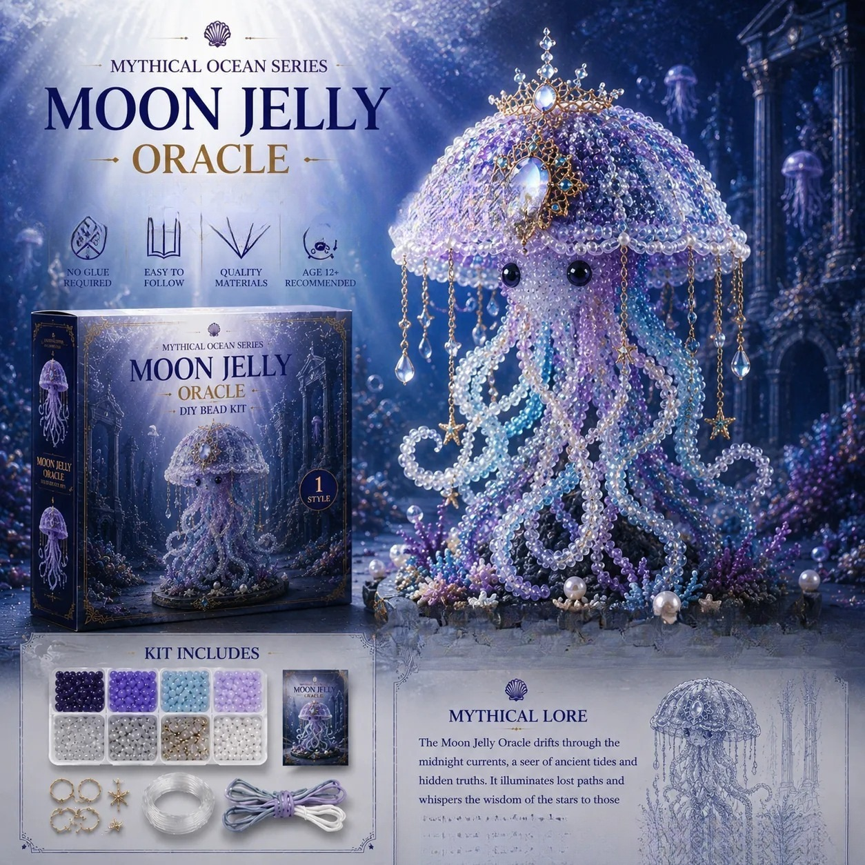 HOLIDAY SALE - 50% OFF 🎄 Mythical Ocean DIY Pearl Art Kit