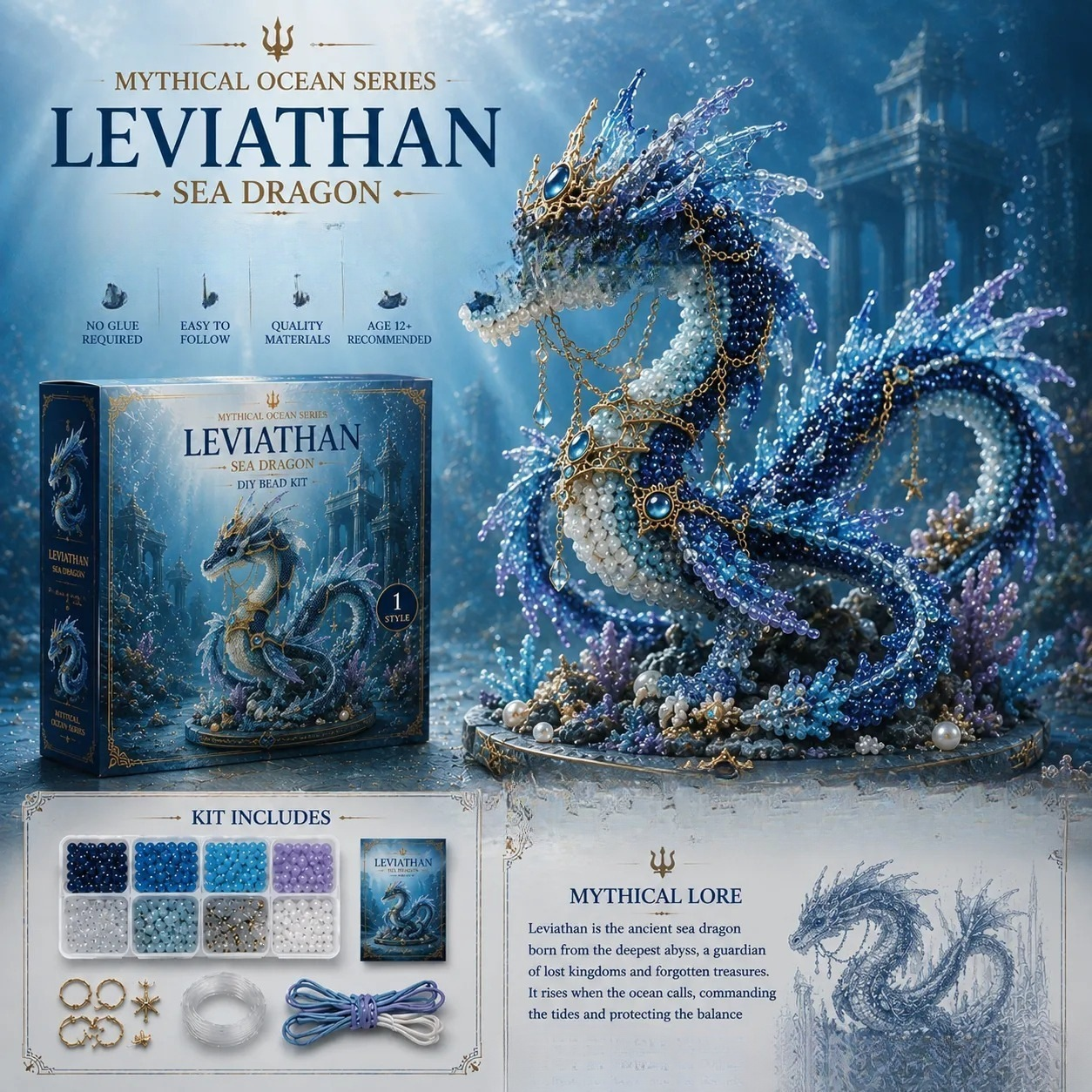 HOLIDAY SALE - 50% OFF 🎄 Mythical Ocean DIY Pearl Art Kit