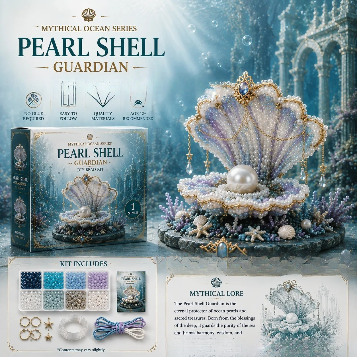 HOLIDAY SALE - 50% OFF 🎄 Mythical Ocean DIY Pearl Art Kit