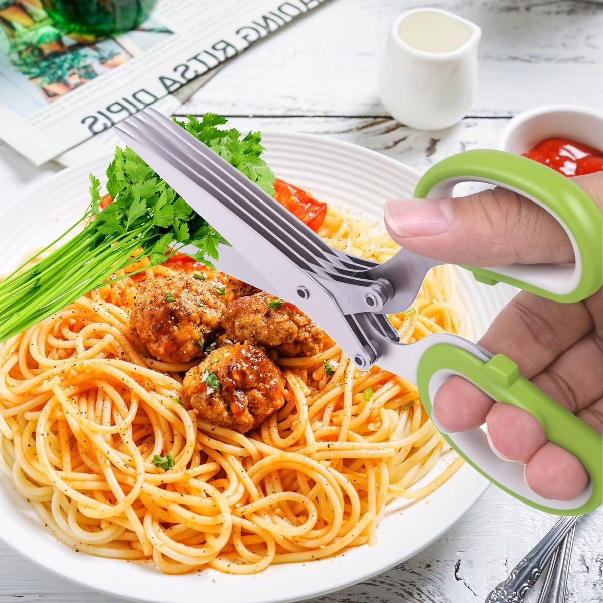 (Limited) ✂️ QuickCut™ 5-Blade Stainless Steel Multipurpose Kitchen Scissors