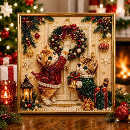 HOLIDAY SALE - 50% OFF 🎄 3D Kitty DIY Pearl Painting Art