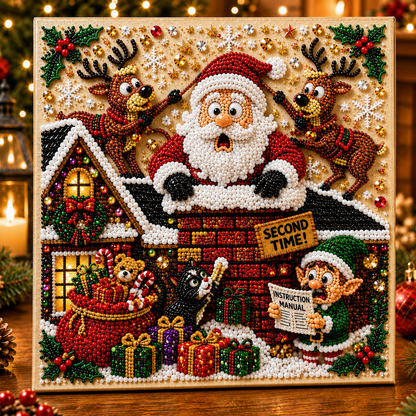 🎅 CHRISTMAS SALE 70% OFF🎄 Funny Christmas Eve 3D Pearl Art DIY Kit