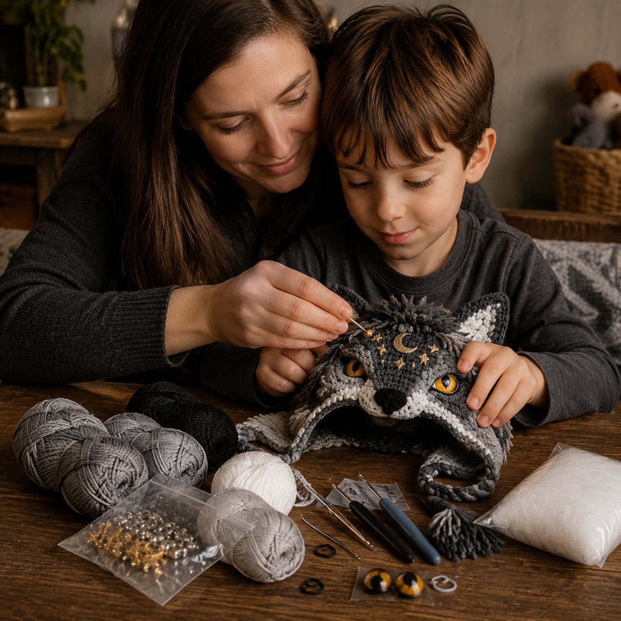 ❄️ EARLY CHRISTMAS SALE 70% OFF 🧶 Animal Hood Hat DIY Crochet Kit for Beginners 🐸