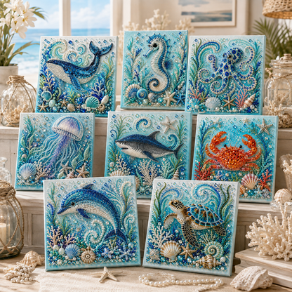 🔥 EARLY AUTMN SALE 49% OFF - DIY 3D Pearl Diamond Painting Kit – Ocean Wonders