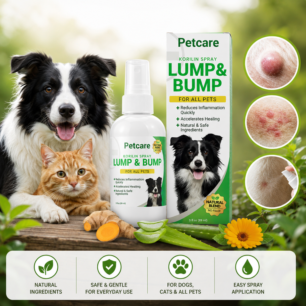 🔥 Last Day 70% OFF 🔥PetCare™ Korilin Pet Spray for Lumps & Bumps | Skin Care for Dogs & Cats
