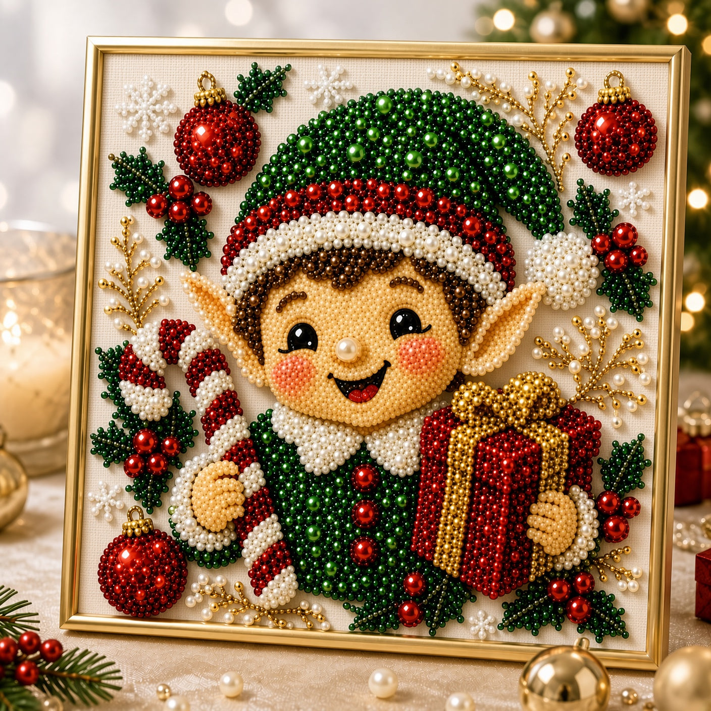 🔥 EARLY CHRISTMAS DEAL 70% OFF 🎄Pearlie Christmas DIY Diamond Pearl Painting Art Kit
