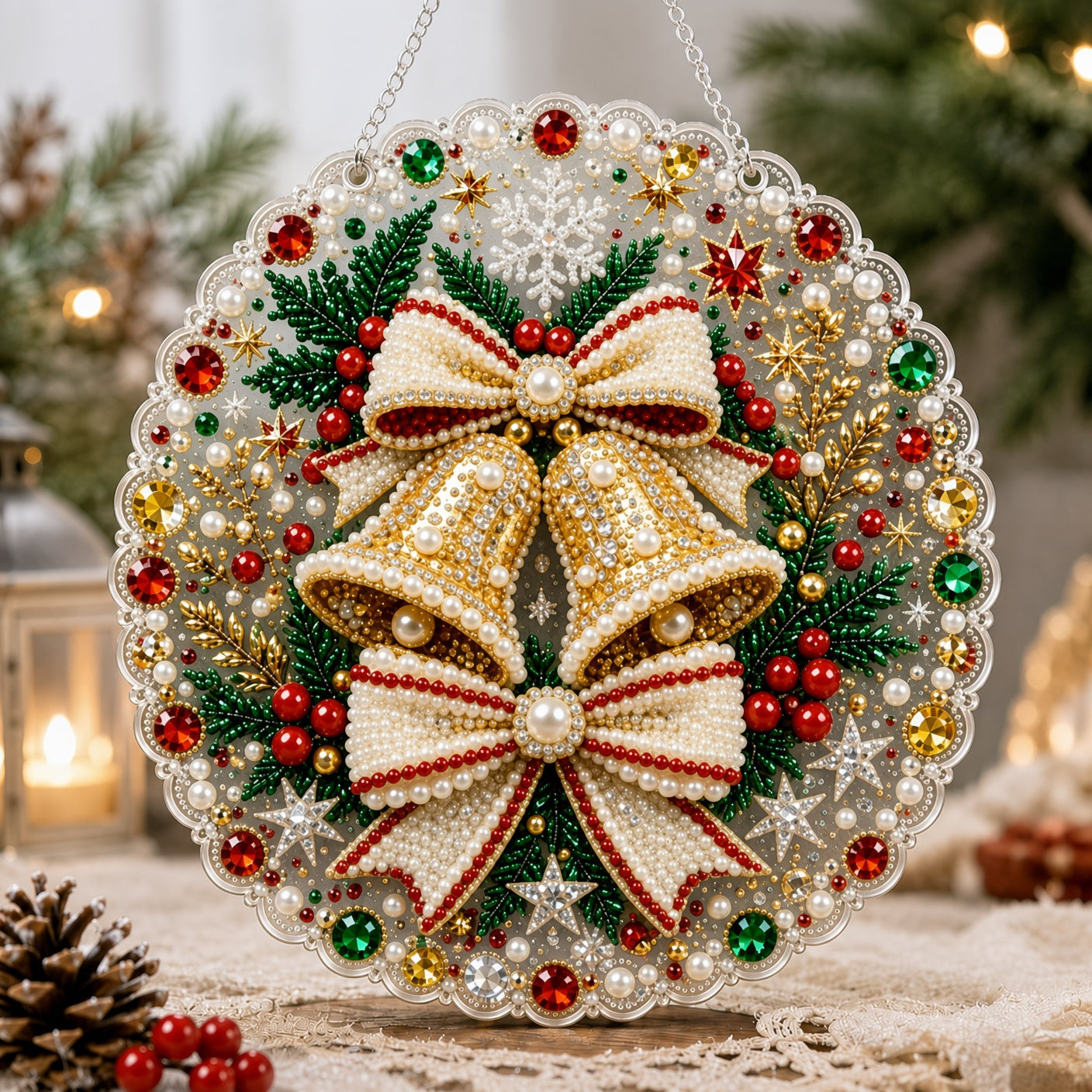 🔥EARLY XMAS SALE 70% OFF🔥 Festive Christmas DIY Diamond Pearl Art Kit - 6 Sparkling Holiday Designs