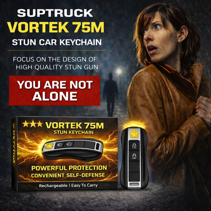 Vortek 75M Stun Car Keychain ⚡ 2026 New Year 75% OFF | SUPTRUCK™ 💥
