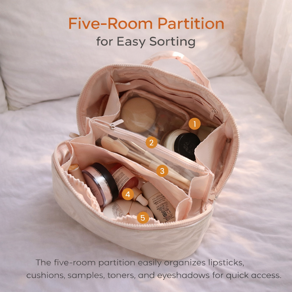 Travel Makeup Bag Organizer