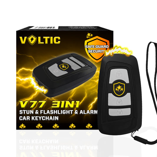 🛡️ 2025 Safety Alert 75% OFF ⚡️ VOLTIC V77 3in1 Stun & Flashlight & Alarm Car Keychain