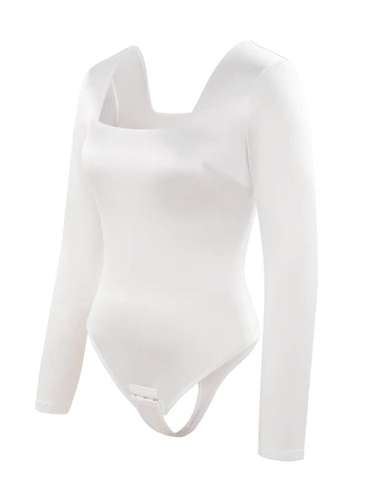 Long Sleeve Shaping Thong Bodysuit