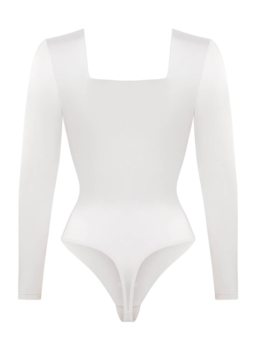 Long Sleeve Shaping Thong Bodysuit