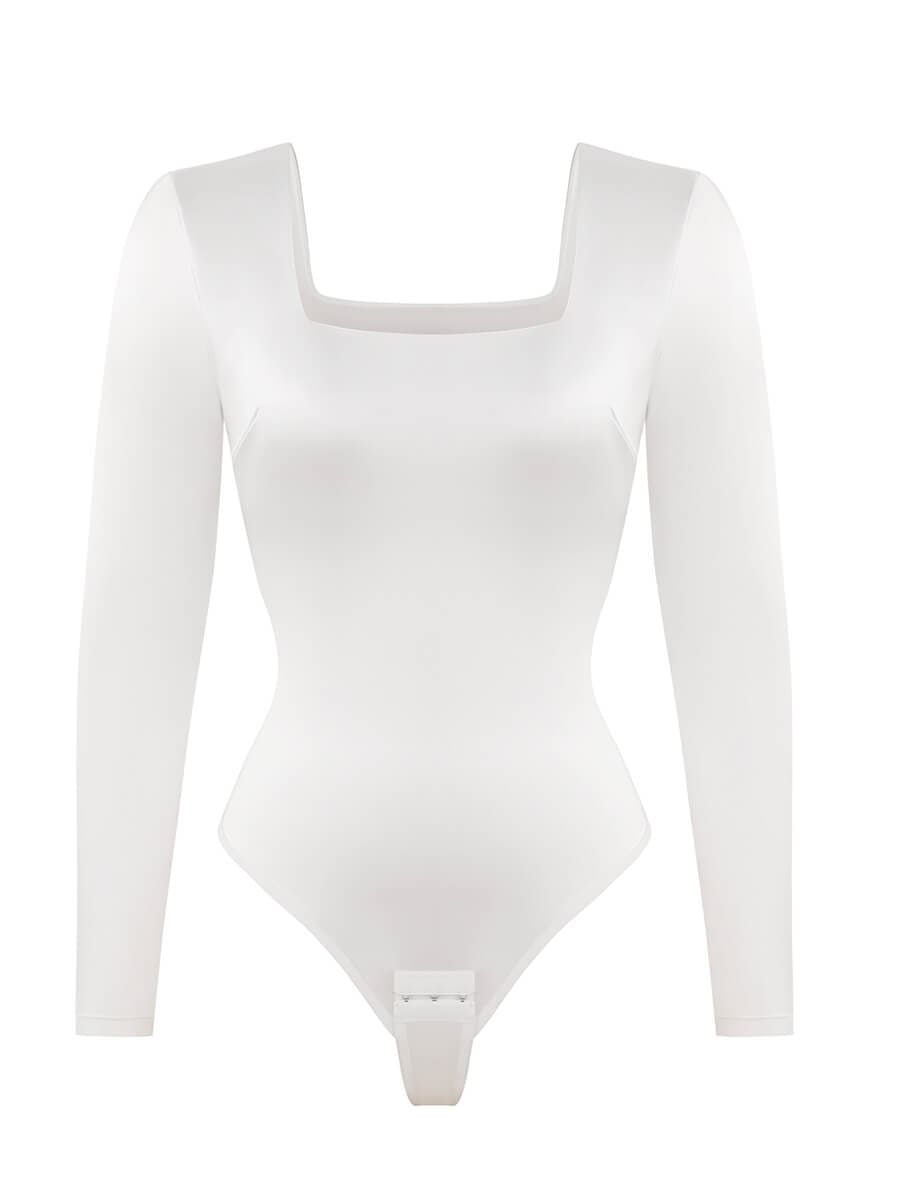 Long Sleeve Shaping Thong Bodysuit