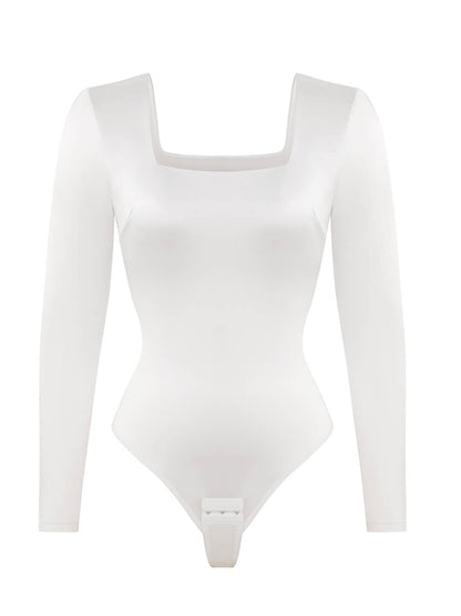 Long Sleeve Shaping Thong Bodysuit